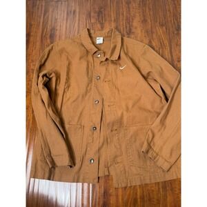 Nike SB Life Skate Jacket Casual Button Down Chore Brown Men's Size L DQ5185-270
